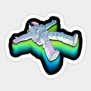 Spaceman Floating into Black Hole Sticker